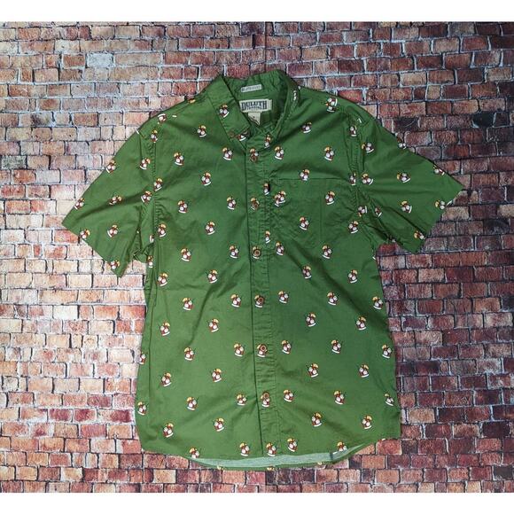 Duluth Mens Shirt LT Green Untucked Relaxed Fit Brandy old fashion Size M - Picture 7 of 8